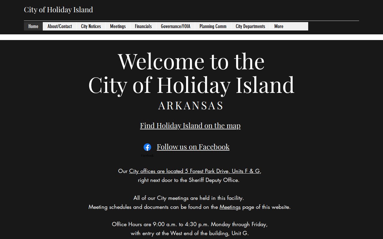 Holiday Island criminal records official city site source